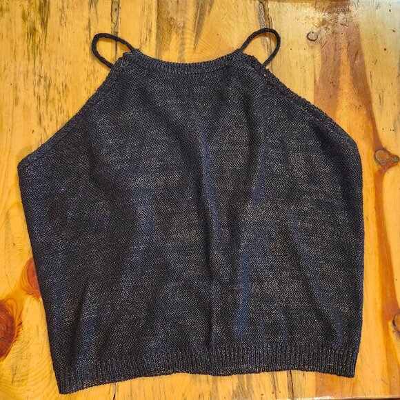 Wild Fable Womens Size Small Open Back High Neck Sweater Tank Black - Picture 4 of 7